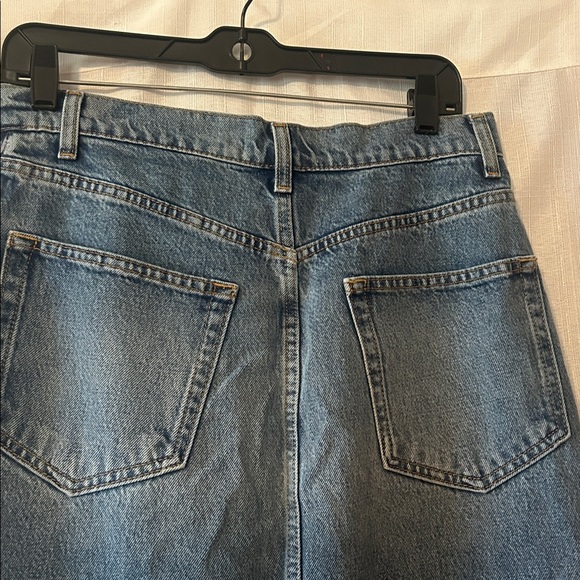 NWT Reformation Nila Long Denim Skirt in Medium Wash Denim Blue Galway 29 - Picture 10 of 12